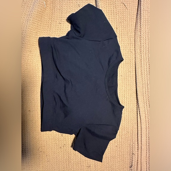 NVGTN Black Open Back Tee with built in sports bra. M. Sold out online. NWOT. - Picture 4 of 4